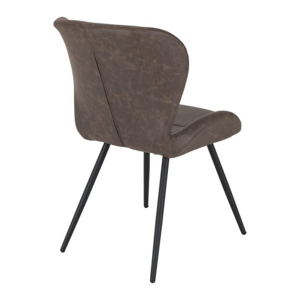 image 1 of Quebec Dining Chair (Pack of 4) - L62 x W51 x H90.5 cm - Brown Faux Leather | Brown