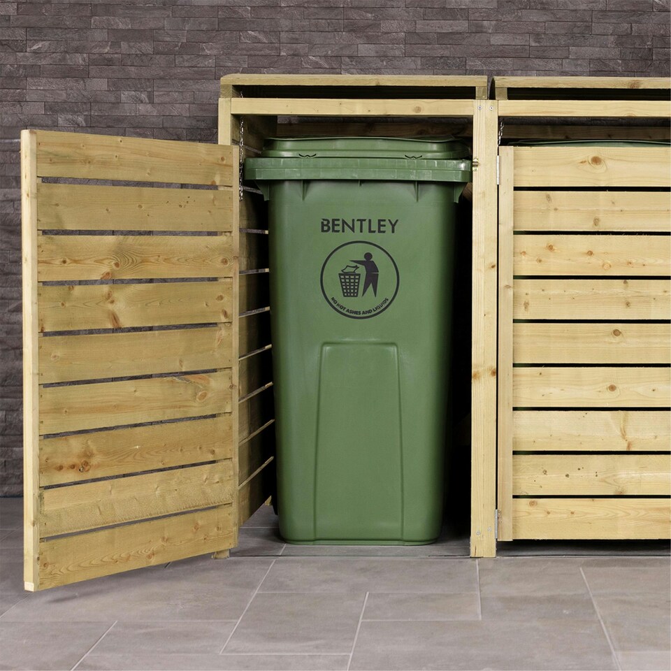 image 1 of Charles Bentley 240 Litre Green Wheelie Bin - Weatherproof and durable