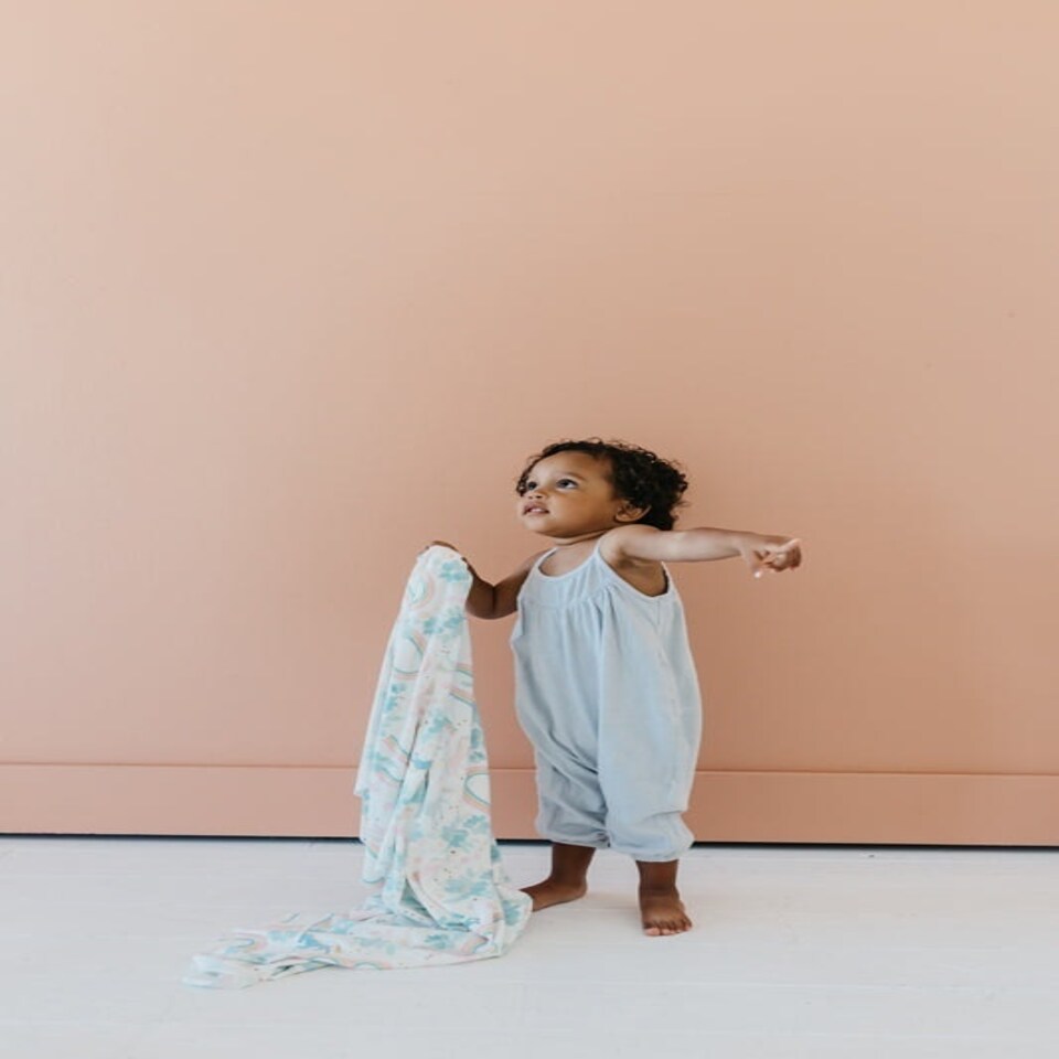 image 1 of Copper Pearl Knitted Swaddle Blanket Whimsy