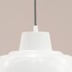 image 3 of ValueLights Morris White Metal Drop Hanging Pendant Ceiling Light and Bulb