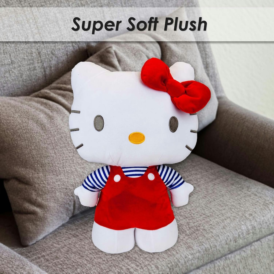 image 1 of Hello Kitty Soft Toy Large Plush Red Cute Plush Huggable Cuddly 50cm Red