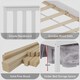 image 8 of Vida Designs Milan Single Wooden Bed, Low Foot, White & Gel Memory Foam Pocket Spring Mattress, Single