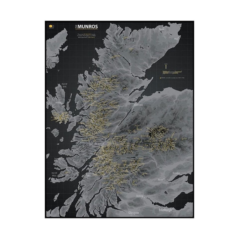 image 1 of Harvey The Munros Mazzle Map Jigsaw Puzzle 1000pcs
