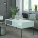 image 5 of Fur Coffee Table with 1 Drawer in Grey and White