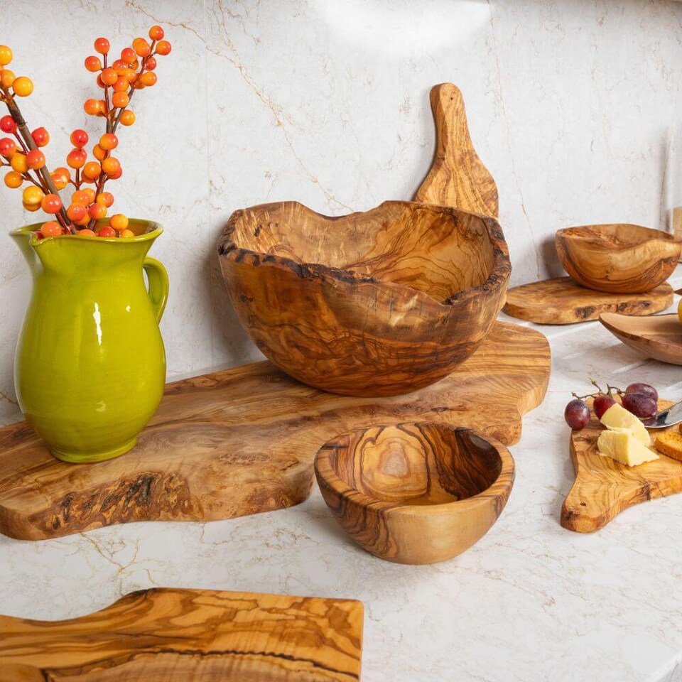 image 1 of Verano Spanish Ceramics Olive Wood Cookware Ladle - 25cm