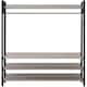 image 3 of Alva Open Wardrobe with 4 Shelves Grey | Grey Oak