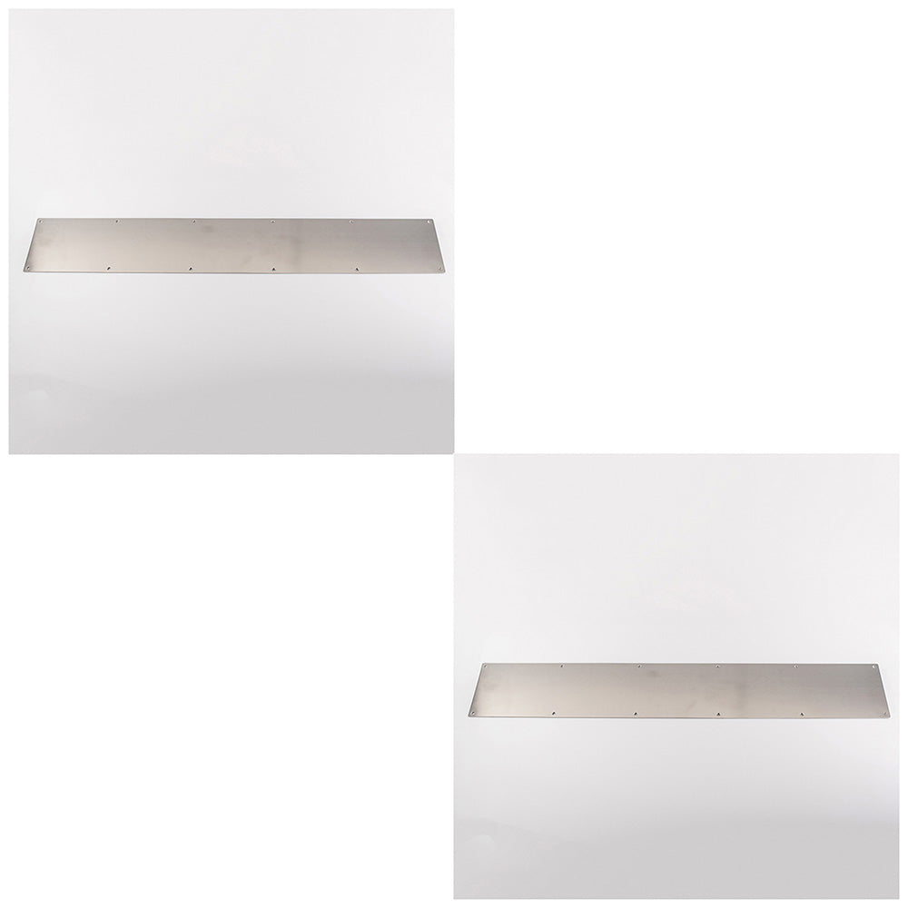2 PACK - 915mm x 150mm Plain Door Kickplate - Satin Stainless Steel Kick Plate Protector