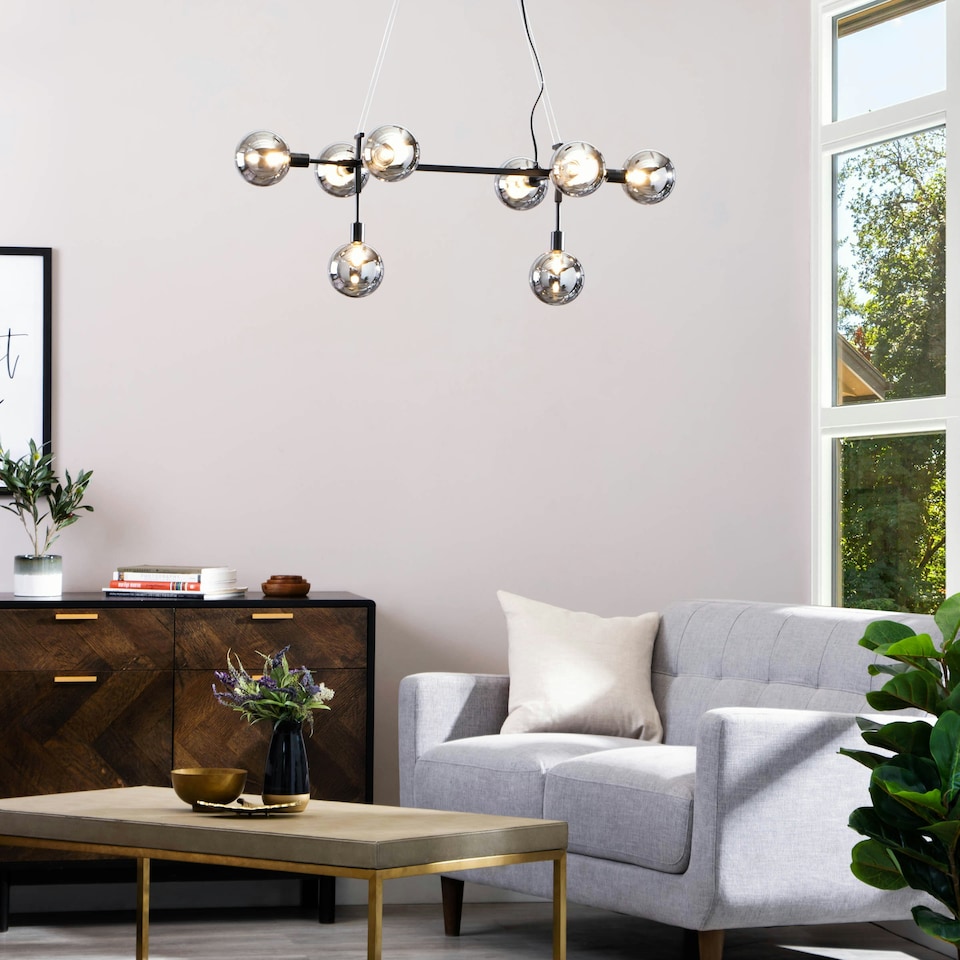 image 1 of BHS Hennock Large Diner Pendant, Satin Black