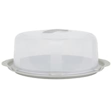 Clear Durable Plastic Round Cake Box With Airtight Lids & Carry Handles Keeps Cakes Fresh