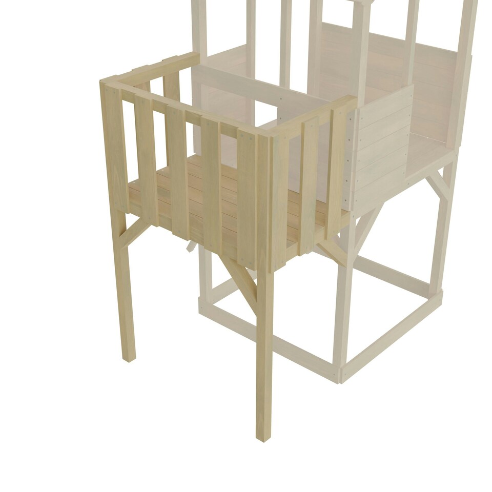 image 1 of TP Treehouse Wooden Play Tower Wooden Balcony - FSC® certified