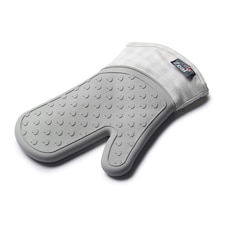 Steam Stop™ Silicone Single Oven Glove, Gingham Grey | French Grey