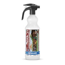 Roxil Wood Stain Preserver 1L Spray (Burnt Umber) for Decking, Fence, Shed, Furniture