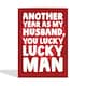 image 2 of Funny Lucky Man Anniversary Card For Husband
