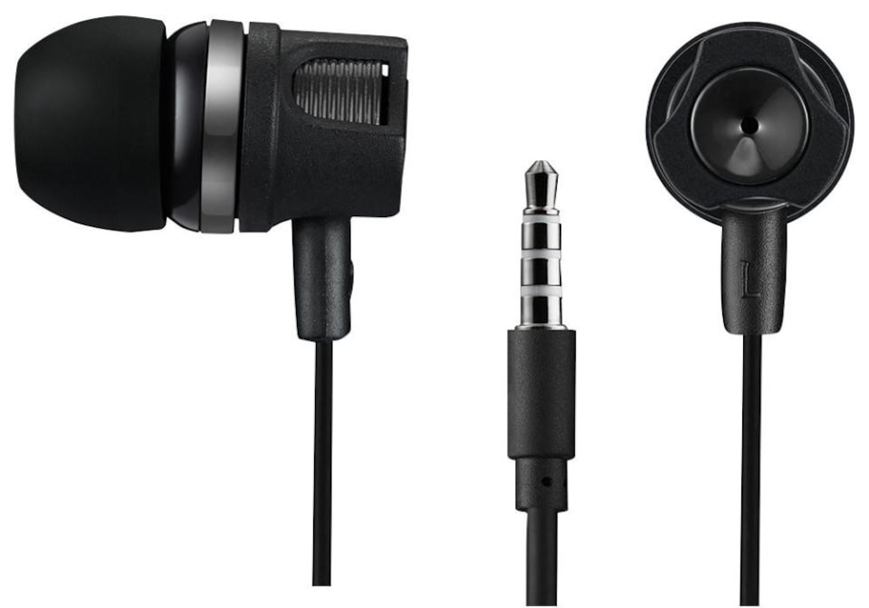 image 1 of CANYON - Stereo Earphones with Inline Microphone, Dark Grey