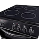 image 2 of Statesman EDC50B Fan Assisted Double Oven Electric Cooker, 4 Zone Ceramic Hob, 50cm Wide, Black