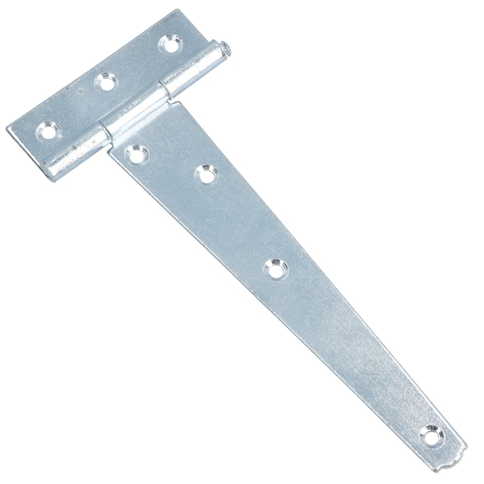 image 1 of 6in / 152mm Heavy Duty T Tee Hinges For Shed + Garden Gates Zinc Plated 2pc