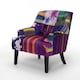 image 3 of Fabric Patchwork Lydia Accent Chair