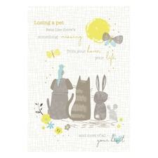 On Loss of A Pet Foil Finished Sympathy Card