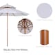 image 6 of Outsunny Garden Wood Patio Parasol Sun Shade Outdoor Umbrella Canopy White