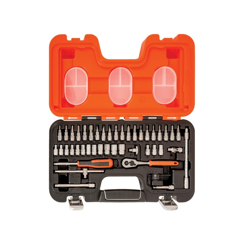 image 1 of Bahco S460 1/4in Drive Socket Set, 46 Piece | Chrome | matt chrome-plated | One Size | 1