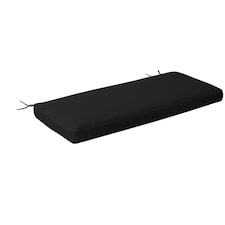 Outsunny Garden Bench Cushion 2 Seater Seat Pad Indoor& Outdoor Use Black | Black | Black | 120 x 50 x 8 cm