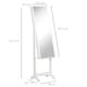 image 7 of HOMCOM Mirrored Jewellery Cabinet Lockable Jewellery Organiser for Bedroom White