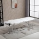 image 2 of HOMCOM Foldable Massage Bed Portable Table, 3-Section Aluminium Foldable Beauty Couch, Professional Salon Spa Table with Headrest Support and Carry Bag, 81 cm Width, White