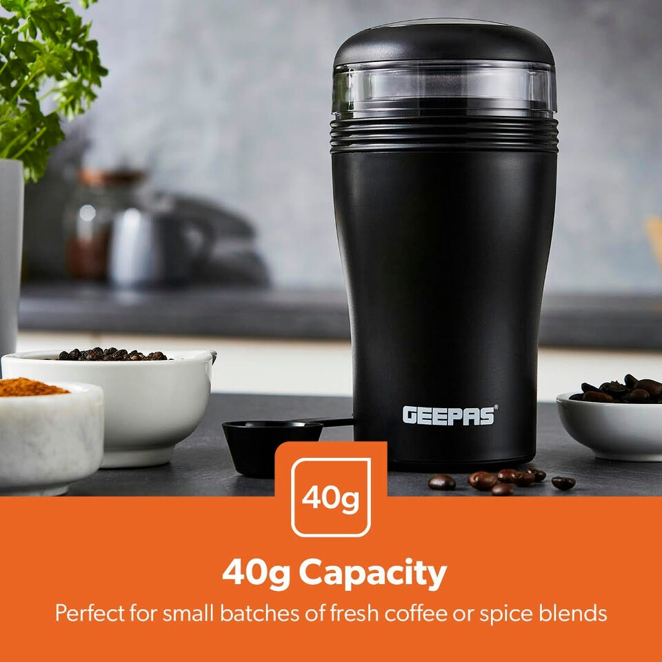 image 1 of GEEPAS Coffee Grinder Food Processor, 150W, Black