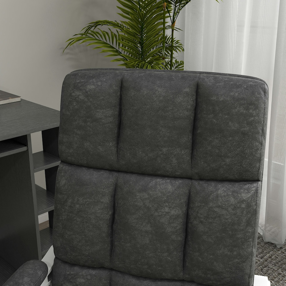 image 1 of Vinsetto Massage Office Chair w/ Heat, Ergonomic Desk Chair w/ Footrest, Grey