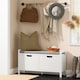image 5 of SoBuy Shoe Storage Bench with Seat Cushion & Double Doors, White, 35.8x11.8x19.7 in, 12.8 kg - FSR63-II-W