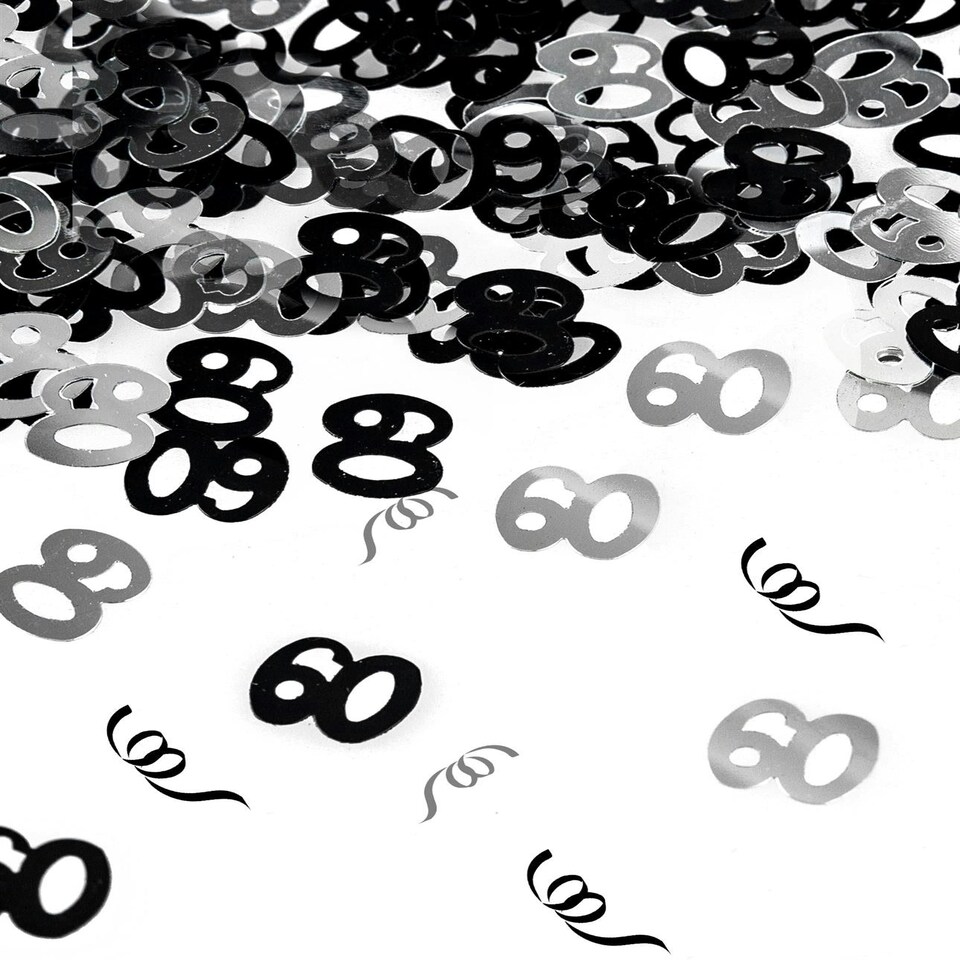 image 1 of 2 x 14g 60th Blue Happy Birthday Confetti