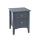image 5 of Como 2 Drawer Petite Bedside Cabinet - Compact Shaker-Style Bedroom Storage | Blue | Blue | One Size | 1