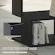 image 5 of HOMCOM Modern Square 2-Tier Coffee Side Table with Shelf for Living Room Black