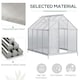 image 3 of Outsunny Polycarbonate Walk-in Garden Greenhouse w/ Sliding Door Silver Tone