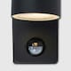 image 2 of ValueLights Black PIR Outdoor Wall Up-Down Light with 5W Cool White Bulb Black