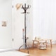 image 6 of COSTWAY Wooden Rotating Coat Hat Hanger Free Standing Hallstand Umbrella Stand 12 Hooks