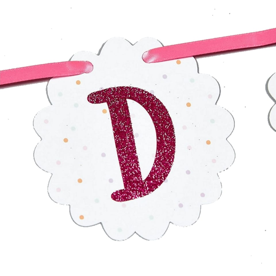 image 1 of Floss & Rock Make Your Own Party Bunting Kit - Petal Fairy | Pink