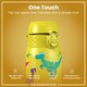 image 3 of Leak Proof Kids Water Bottle, Stainless Steel, 400ml (13oz) | Yellow | Dinosaur | One Size