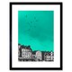 image 1 of Rooftop Birds Flying Leith Edinburgh 9x7" Black Framed Wall Art Print