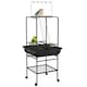 image 1 of PawHut Bird Table with Wheels, for Indoor, Outdoor, Small Parrot - Dark Grey