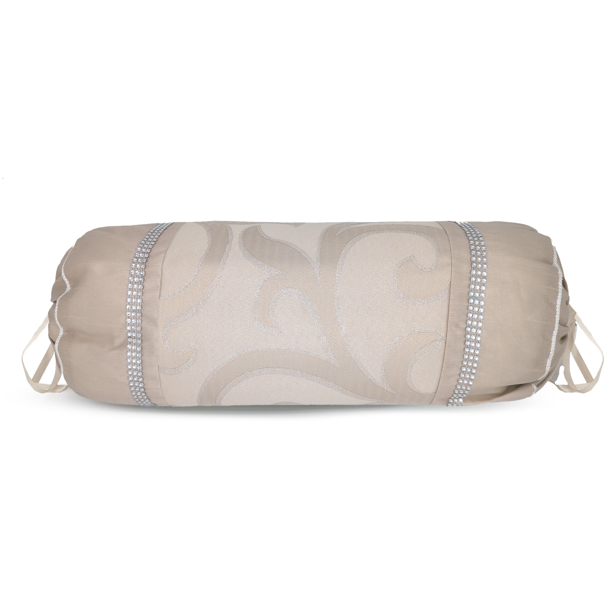 Intimates Renoir Jacqurd Neck Roll Filled Cushions in Natural