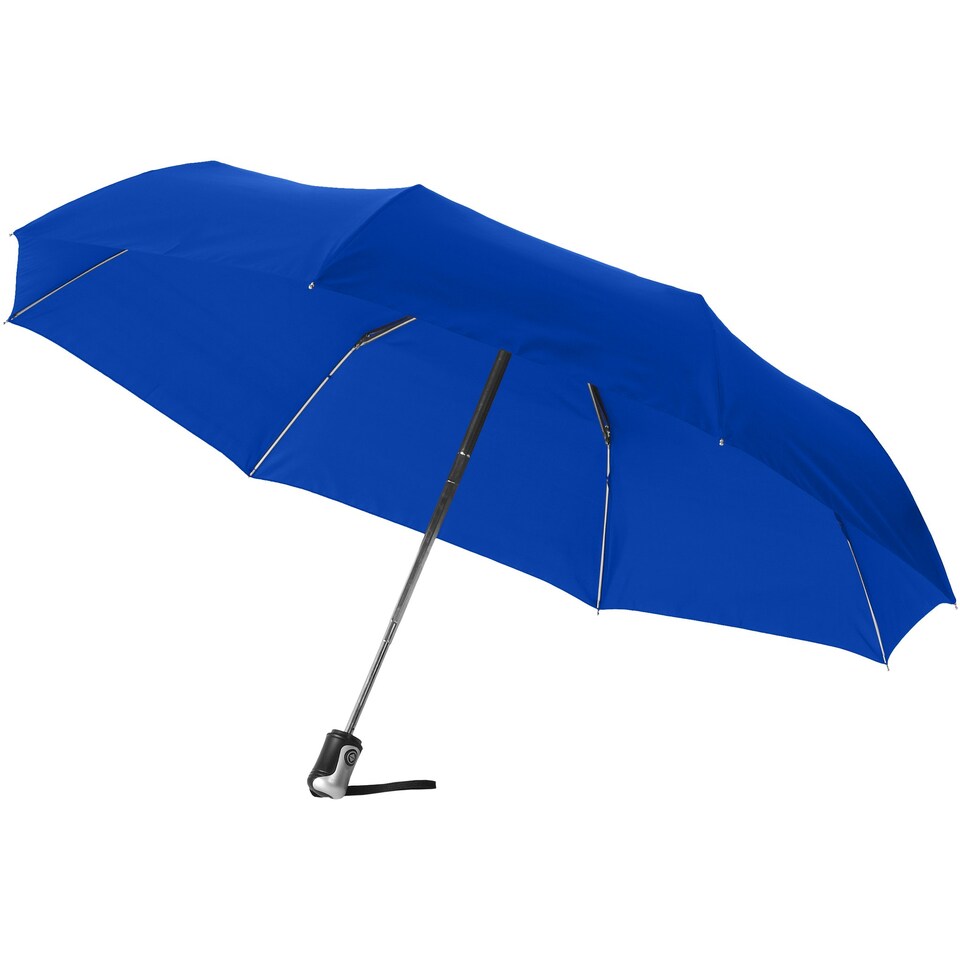 Bullet 21.5in Alex 3-Section Auto Open And Close Umbrella - Royal Blue - One Size