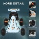 image 6 of HOMCOM Child's Pedal Go Kart Manual Car w/ Brake Gears Steering Wheel Seat Blue