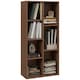 image 1 of HOMCOM 3 Tier Bookshelf, Modern Cube Bookcase with 7 Open Storage Compartments, Freestanding Display Storage Unit for Living Room, Bedroom, Study, Walnut