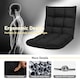 image 8 of COSTWAY 14-Position Adjustable Floor Chair Lazy Sofa Black Black