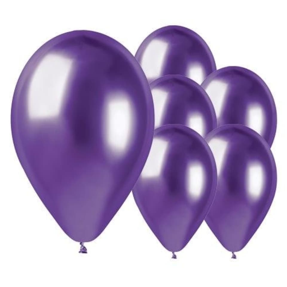 image 1 of Shiny Purple Bio Latex Balloons 33cm / 13 in - Pack of 6