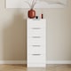 image 2 of Vida Designs Trega 5 Drawer Narrow Chest of Drawers Bedroom Storage Unit, (H) 90cm x (W) 34.5cm x (D) 36cm, White