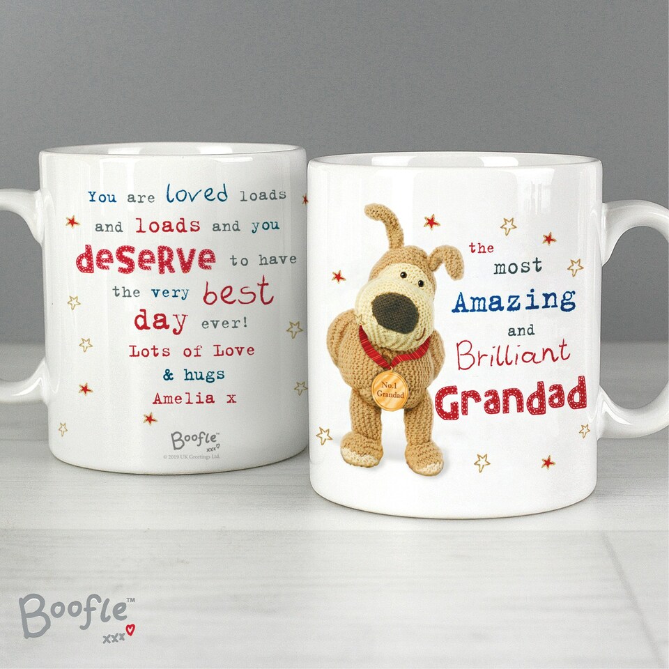 image 1 of Personalised Boofle Medal Mug White