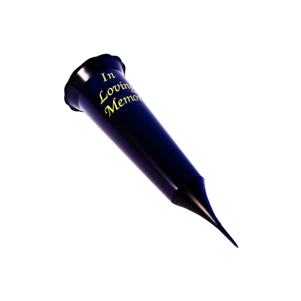 image 1 of Smithers Oasis Grave Spike Vase - Black/Gold - 32 x 10cm