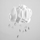 image 2 of ValueLights Pair Of Children's Cloud And Rain Drops Ceiling Pendant Nursery Lamp Shades